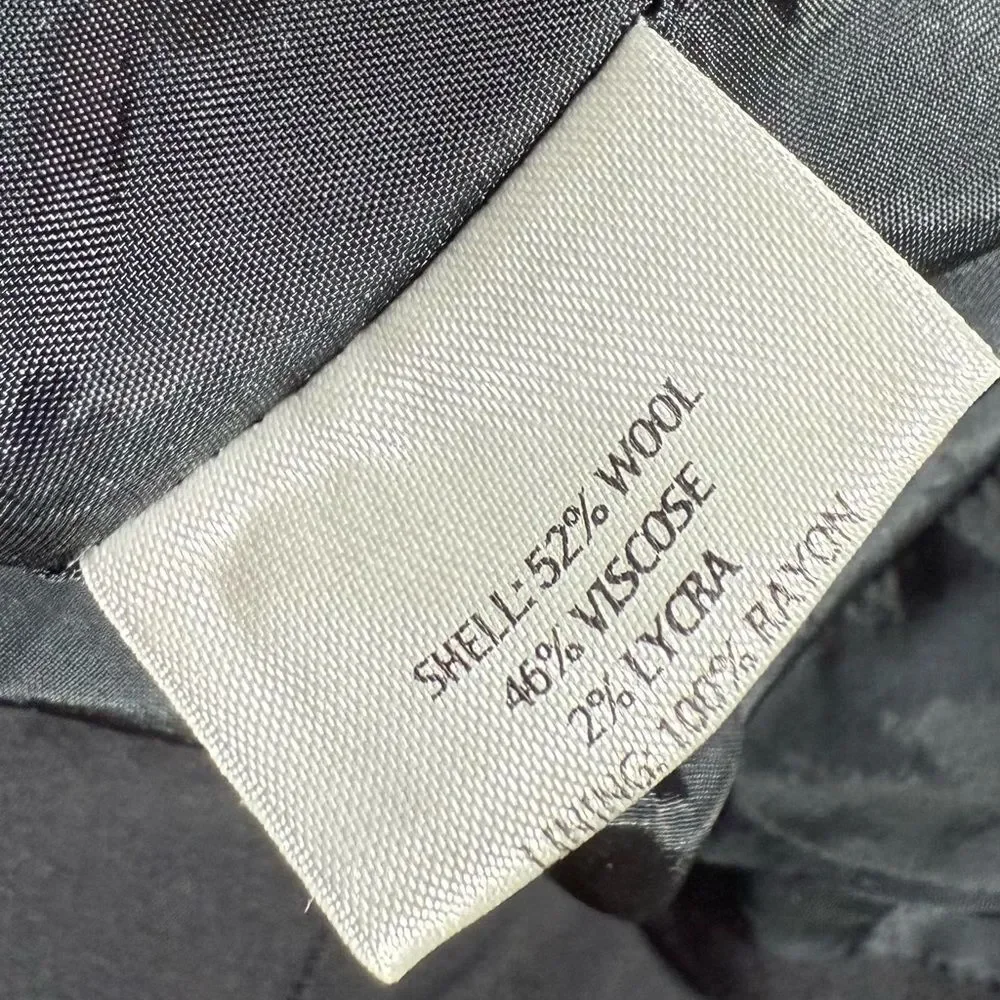 Eileen Fisher Size XL Black Jacket Open Front Blazer Short Pockets